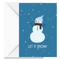 Personalisierbare Weihnachtskarte LET IT SNOW!