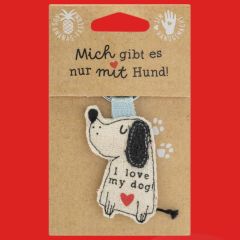 Schlüsselanhänger aus Ananas-Faser "Hund"