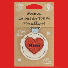 Schlüsselanhänger aus Ananas-Faser "Mama"
