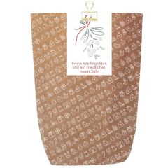 Geschenkverpackung für Weihnachtsgeschenke „Frohe Weihnachten“ (Motiv Mistelzwei)