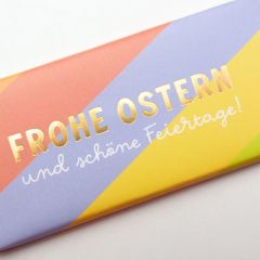 Schokolade 30g „Frohe Ostern und schöne Feiertage“