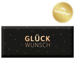 Schokolade 30g „Glückwunsch“ (Motiv schwarz/gold – Edition 2026)