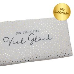 Schokolade 30g ZUM GEBURTSTAG VIEL GLÜCK - gold gepunktet