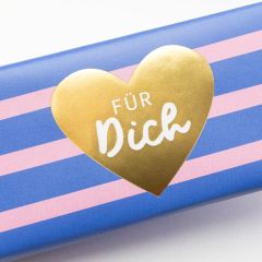 Schokolade 30g „Für dich“ (goldenes Herz)