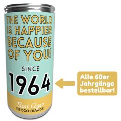Secco Bianco HAPPIER SINCE - Alle 60er - Jahrgangsgeschenk