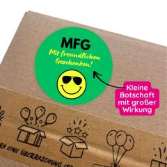 Sticker kreisrund ø 7 cm – MFG - Mit freundlichen Geschenken