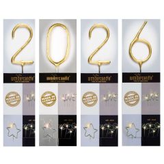 Wunderkerzen Zahlenset 2026 - Silvestergeschenk