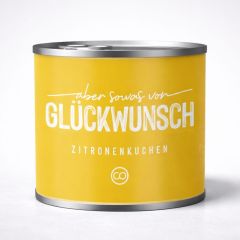 Zitronenkuchen in der Dose „Aber sowas von Glückwunsch“
