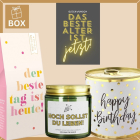 Geschenkbox Geburtstag – Geburtstagsgeschenk „Das beste Alter ist jetzt!“ (Set 2)