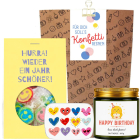 Geschenktüte zum Geburtstag – Geschenkset „Konfetti regnen“ (Set 18)