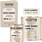 Geschenkset Rezeptur Neues Zuhause – Farbe für die Seele mit Fruchtgummi & Anleitung zum Ankommen