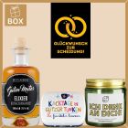 Geschenkbox Scheidung – Lustiges Geschenk „Glückwunsch zur Scheidung!“ (Set 4)
