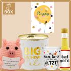 Geschenkbox zum Geburtstag – Lustiges Geburstagsgeschenk „Happy Birthday to you!“ (Set 12)