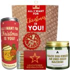 Geschenktüte „All I Want For Christmas Is You!“ - Weihnachtsgeschenk für Verliebte (Set 6)