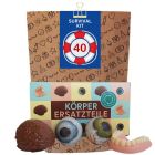 Geschenktüte Überlebenspaket zum 40. Geburtstag „Survival Kit“ (Set 2)