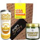 Geschenktüte witziges Geburtstagsgeschenk „Age is just a number“ (Set 2)