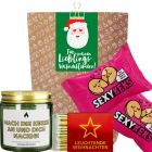 Geschenktüte „Lieblingsweihnachtsmann“ – Lustiges Weihnachtsgeschenk für Freund (Set 5)