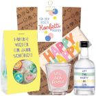 Geschenktüte zum Geburtstag – Geschenkset „Konfetti regnen“ (Set 13)