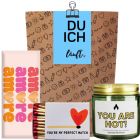 Geschenktüte für Verliebte „Du Ich Läuft“ (Set 4 - blau)