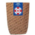 Geschenktüte 40. Geburtstag – Lustiges Überlebenspaket – zum Befüllen