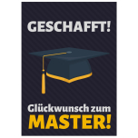 Minicard GLÜCKWUNSCH ZUM MASTER!