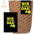 Geschenktüte + Grußkarte Motivationsgeschenk „Wir schaffen das!“ 