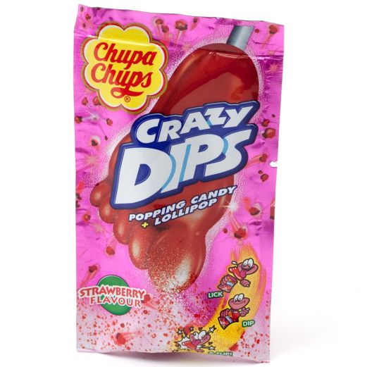 Lolly Chupa Chups CRAZY DIP ERDBEERE