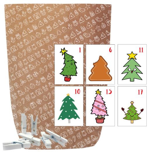 Adventskalender Set zum Befüllen X-MAS ICON WEIHNACHTSBÄUME