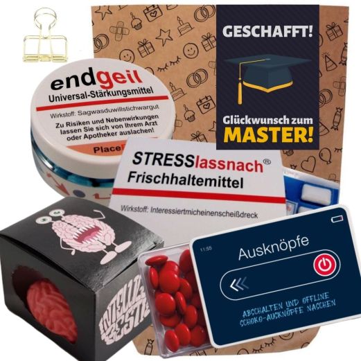 Geschenkset ZUM MASTER ABSCHLUSS # 6