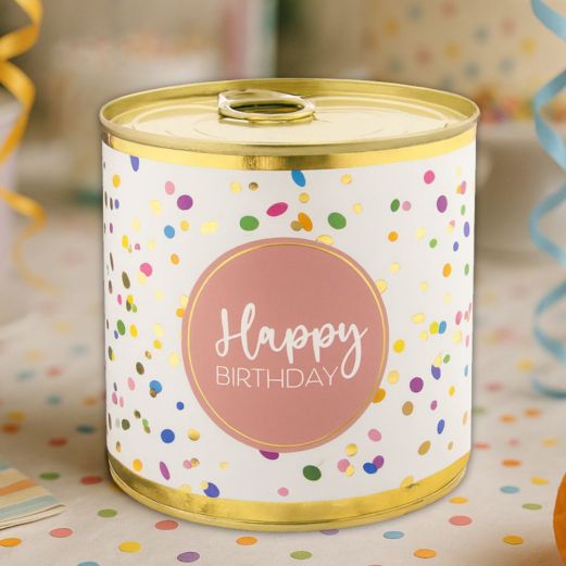 Cancake – Kuchen in der Dose „Happy Birthday“ - Konfetti