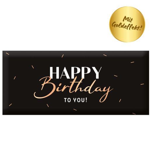 Schokolade 30g HAPPY BIRTHDAY TO YOU! - NEW! schwarz-gold