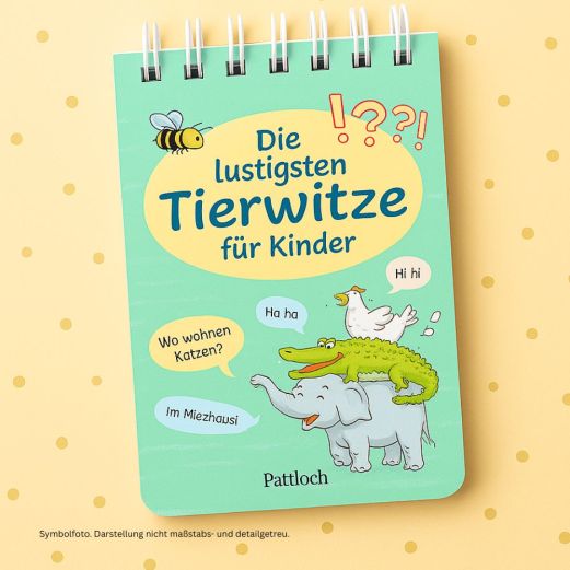 Die lustigsten Tierwitze für Kinder in Spiralbindung