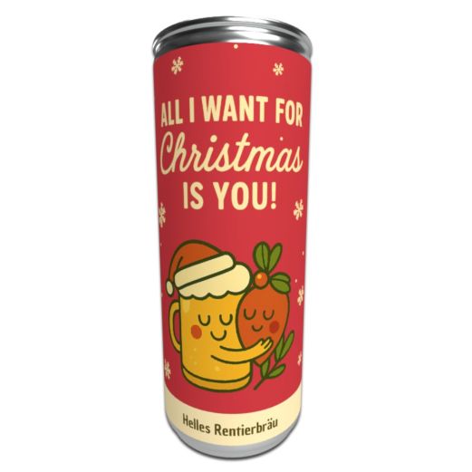 Dosenbier „All I Want For Christmas Is You!“ – Lustiges Weihnachtsgeschenk für Freund
