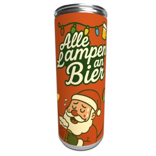 Dosenbier „Alle Lampen an Bier“ – Lustiges Weihnachts- und Wichtelgeschenk
