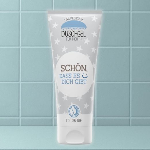Duschgel SCHÖN DASS ES DICH GIBT - Motiv Sterne