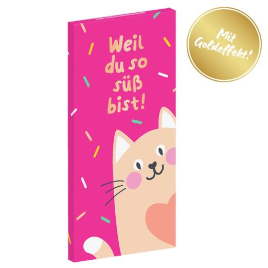 Edel-Vollmilchschokolade 80g „Weil du so süß bist!“