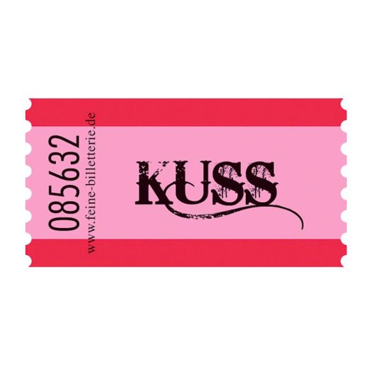Einzelwertmarke zum Einlösen „Kuss“ – Mini-Geschenk