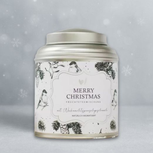 Früchteteemischung in schöner Blechdose „Merry Christmas“