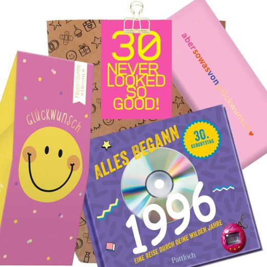Geschenktüte zum 30. Geburtstag „30 Never looked so good“ (Set 5)