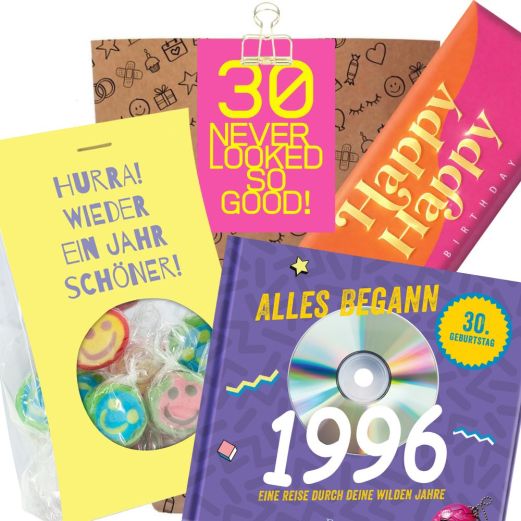 Geschenktüte zum 30. Geburtstag „30 Never looked so good“ (Set 6)