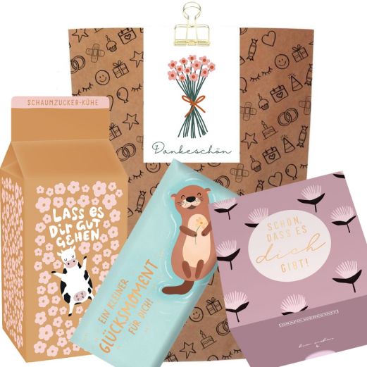 Geschenktüte Danke – Geschenk „Dankeschön“ (Set 6)