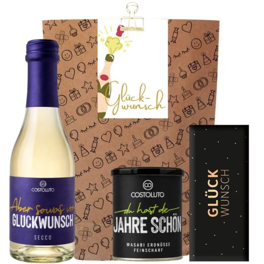 Geschenktüte „Glückwunsch“ – Geschenk zum Geburtstag (Set 5)