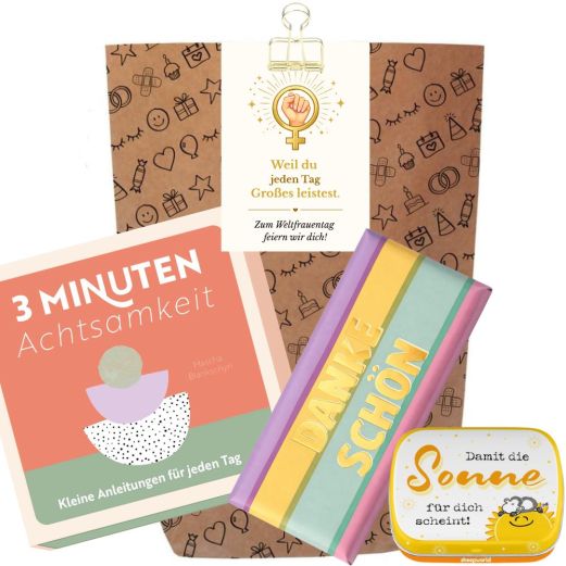 Geschenktüte zum Frauentag „Zum Weltfrauentag feiern wir dich.“ (Set 2)