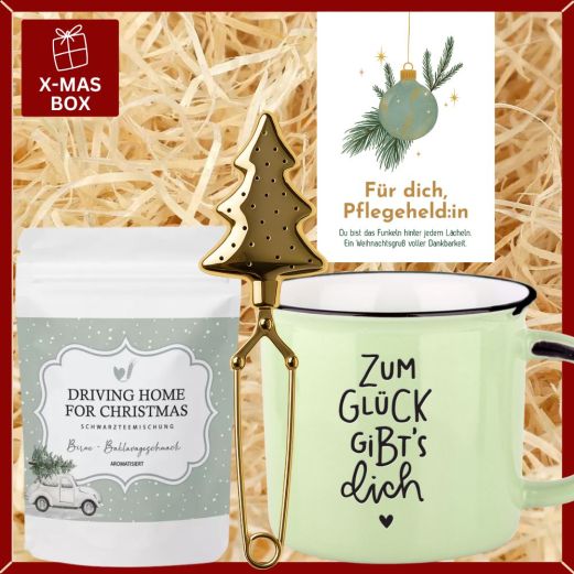 Gefüllte Geschenkbox Weihnachten – Für Pflegekräfte / Pflegeheld:in (Set 5)