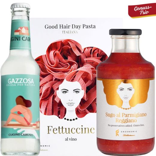 Genuss-Trio Good Hair Day Set mit sizilianischer Limonade „Gazzosa“ (Set 3)