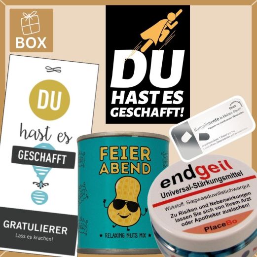 Geschenkbox DU HAST ES GESCHAFFT! # 1