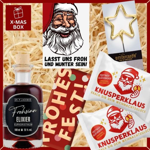 Geschenkbox Weihnachten – Weihnachtsgeschenk „Froh und munter sein!“ (Set 2)