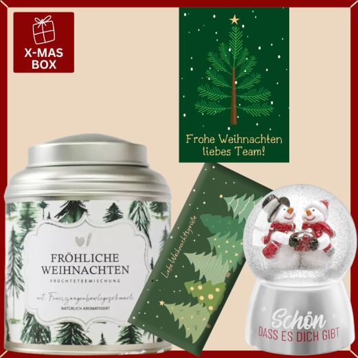 Geschenkbox Weihnachten „Frohe Weihnachten liebes Team“ – Mitarbeitergeschenk (Set 3)