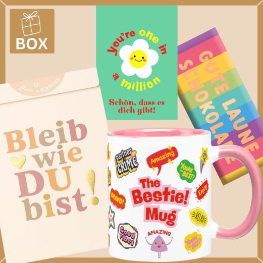 Geschenkbox Geburtstagsgeschenk für Beste Freundin „You’re one in a million“ (Set 1)