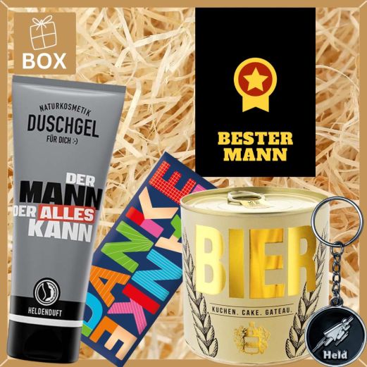 Geschenkbox für Männer „Bester Mann“ – Dankeschön Geschenk (Set 3)